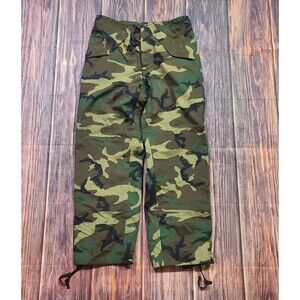 USGI ECWCS Woodland Camo Pants Mens Medium-Long Cold Weather GORETEX Trousers